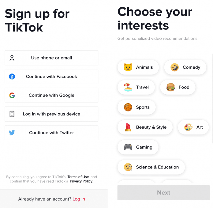 How to make a TikTok account